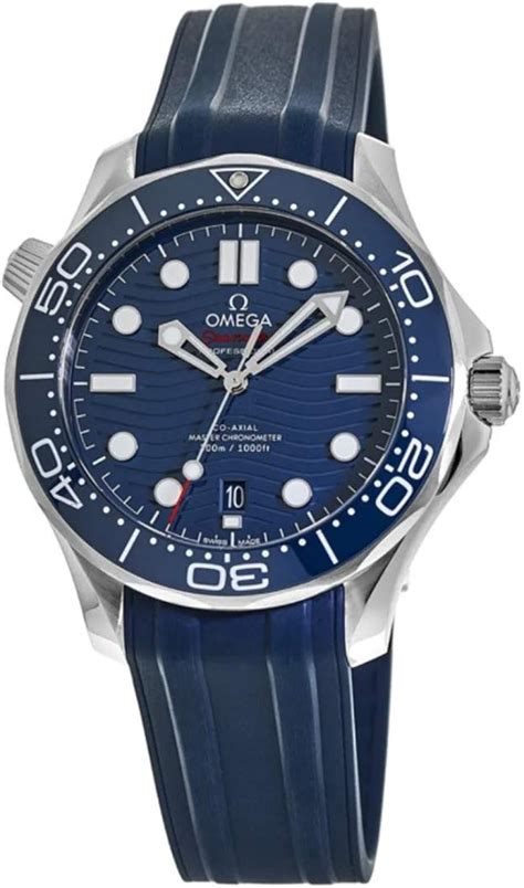 omega blue dial men's watch|omega big blue watch.